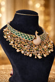 Emerald Dancing Peacock Choker Set