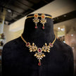 Elegant Luxe Stone Floral Necklace Set