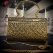 Vintage Floral Gold & Silver Handcrafted Brass Clutch