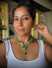 Emerald Opulence Choker Necklace Set