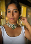 Doublet Moissanite Polki Choker Necklace Set