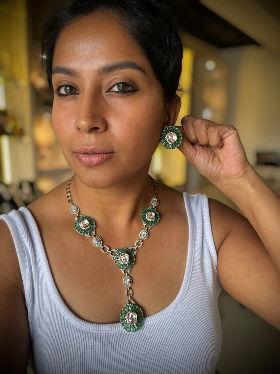Imperial Verde: Green Jewel of the Throne Necklace Set