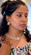 floral necklace and earrings 