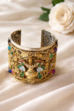 Fusion Silver-Gold 3D Garden Hand Cuff Bracelet