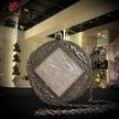 Diamond Mother of Pearl Handcrafted Brass Clutch