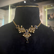Elegant Purple Tear Drop Short Necklace