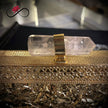 Blaze Mother of Pearl Handcrafted Brass Clutch