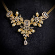 Elegant Luxe Stone Floral Necklace Set