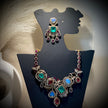 Elegant Navratna Necklace Set
