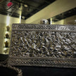 Drizzled Silver Handcrafted Brass Clutch