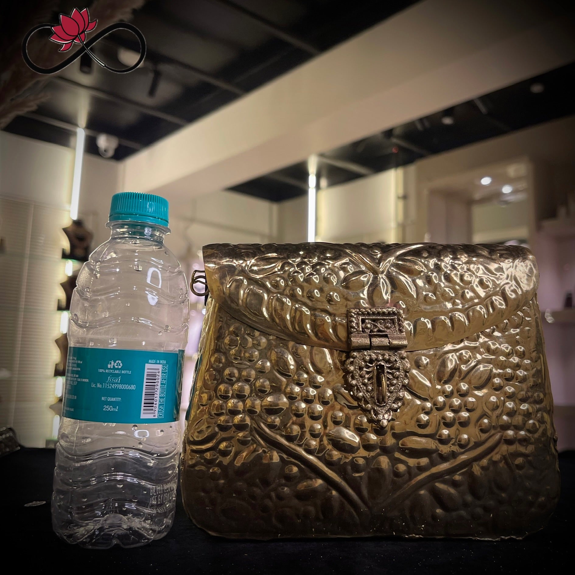 Heritage Golden Handcrafted Brass Clutch