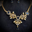 Elegant Luxe Stone Floral Necklace Set