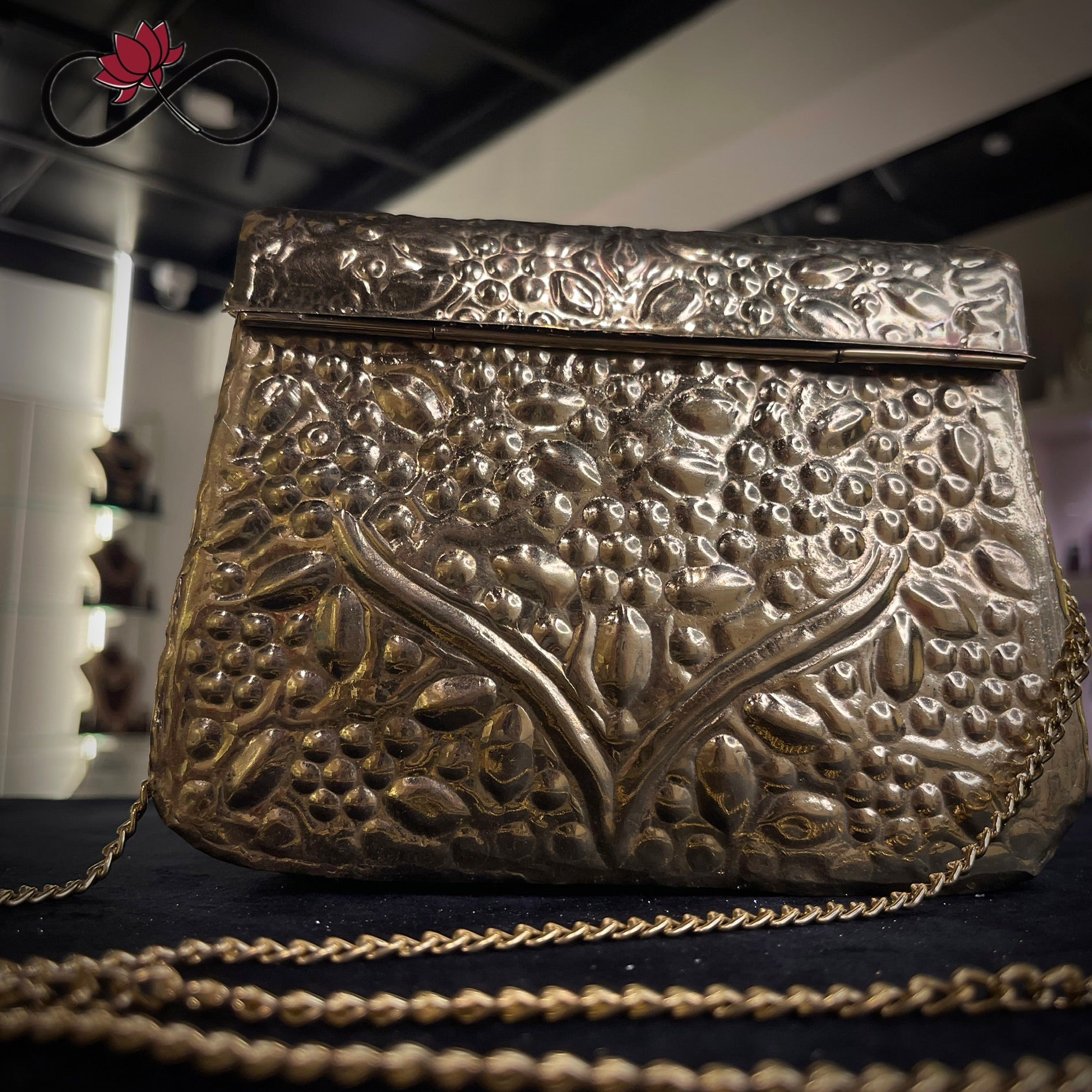 Heritage Golden Handcrafted Brass Clutch