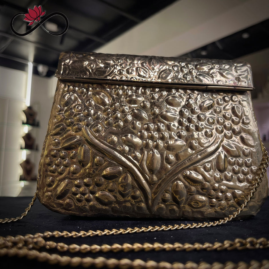 Heritage Golden Handcrafted Brass Clutch