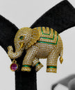 Gold elephant brooch
