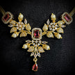 Elegant Luxe Stone Floral Necklace Set