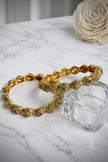 Traditional Golden Intricate Carvings Temple Bangles