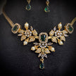 Elegant Luxe Stone Floral Necklace Set