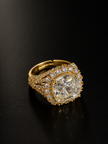 Gold ring with a large diamond