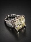 Diamond ring with a large central diamond
