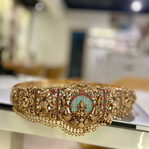 Decorative gold headband with gemstones