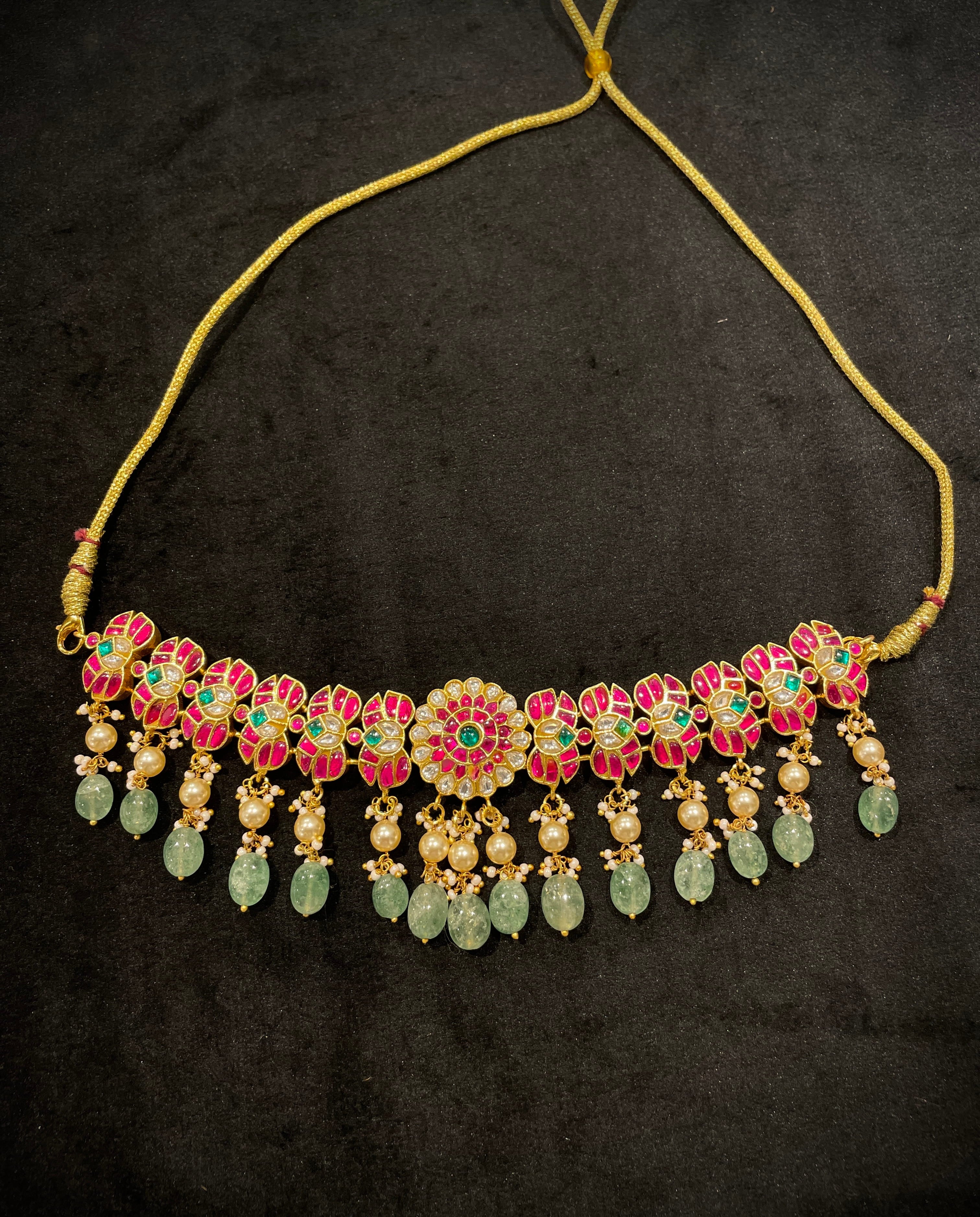 Grand Jadau Mango Necklace Set