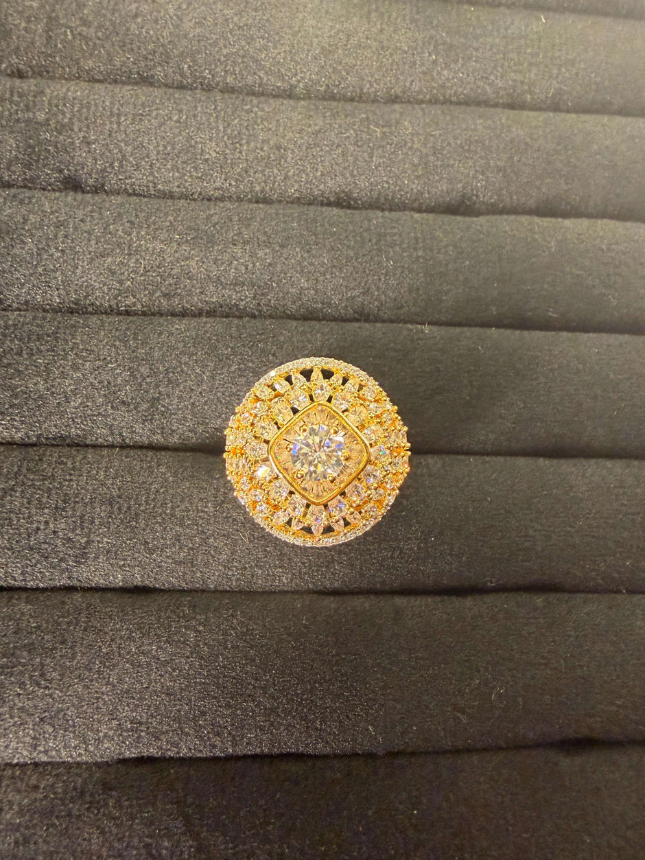 Luxury Regal Diamond Look Halo Ring
