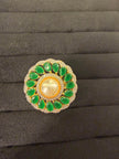 Emerald Pearl Floral Royale Ring