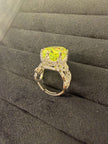 Royal Neon Yellow Oval Cocktail Ring
