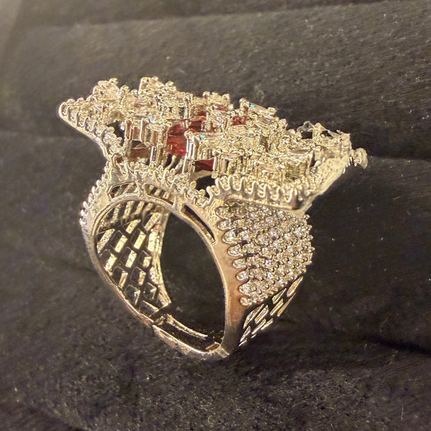 Royal Rectangular  Luxury Cocktail Ring