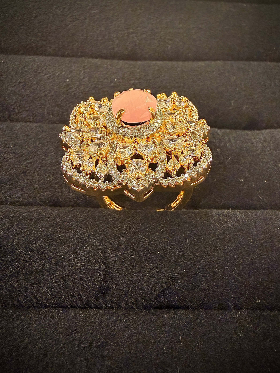 Elite Cluster Floral Halo Ring