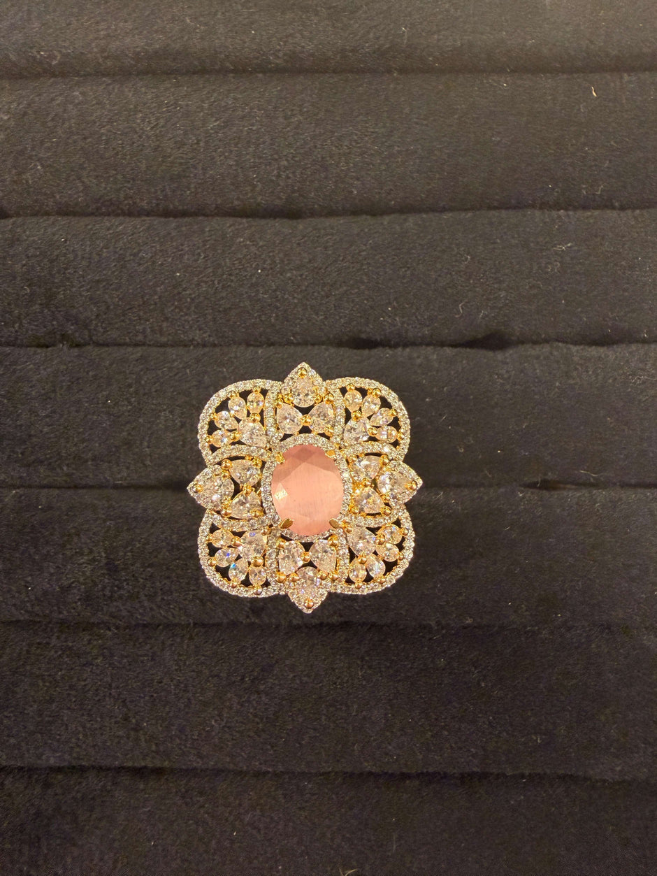 Elite Cluster Floral Halo Ring