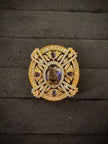 Grand Sunburst Halo Cocktail Ring
