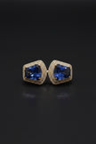 Luxe Geometric Stone Double Finger Ring