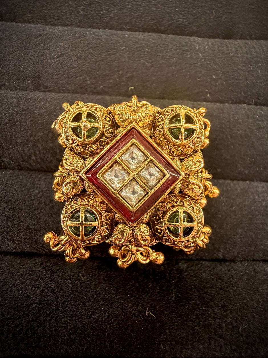 Royal Red Heritage Rajwadi Ring