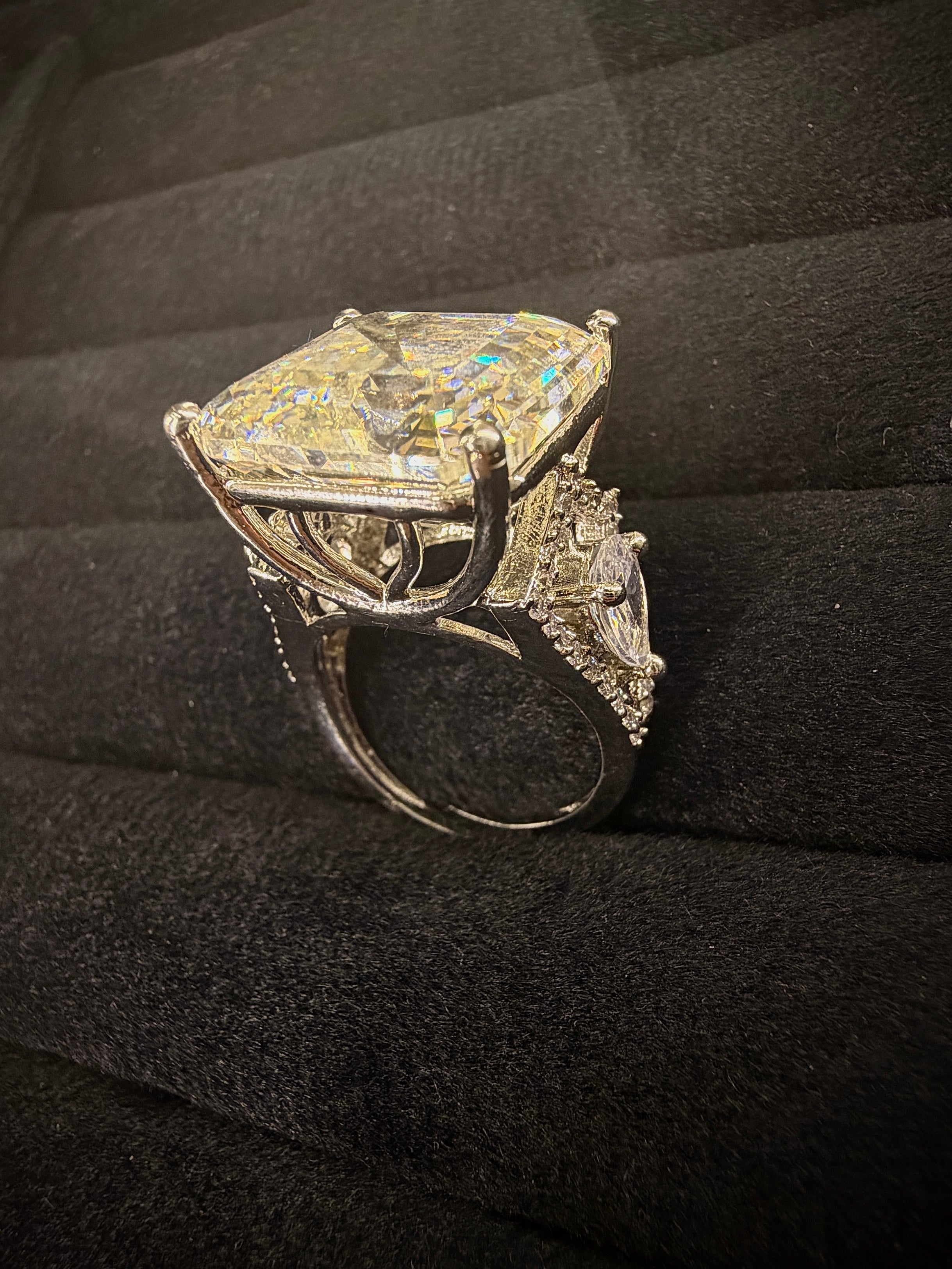 Royal Champagne Cushion Ring