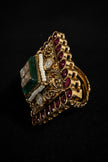 Royal Ruby & Emerald Kundan Ring