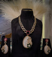 Aristocratic Mother of Pearl Statement Necklace Set