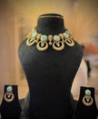 Chandbali Turquoise Polki Choker Set