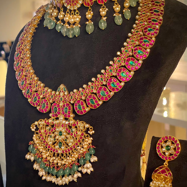 Grand Jadau Mango Necklace Set