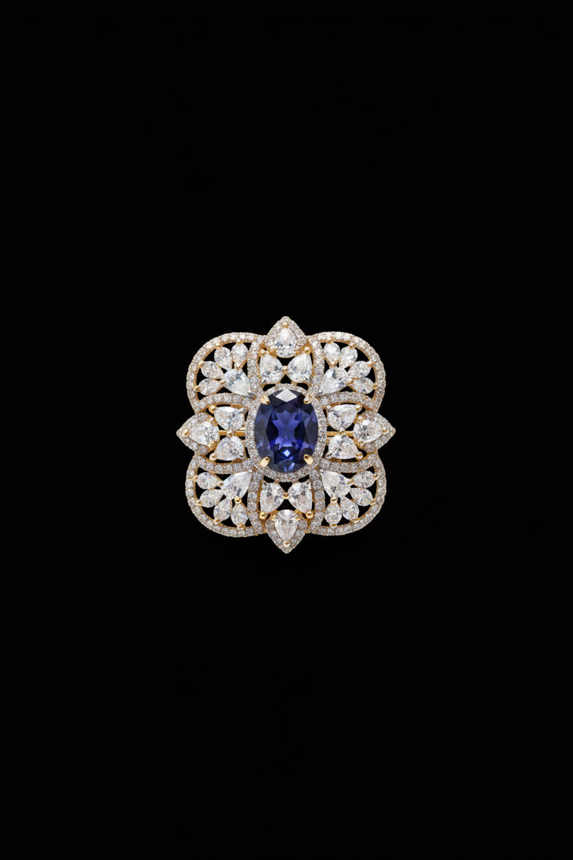 Elite Cluster Floral Halo Ring