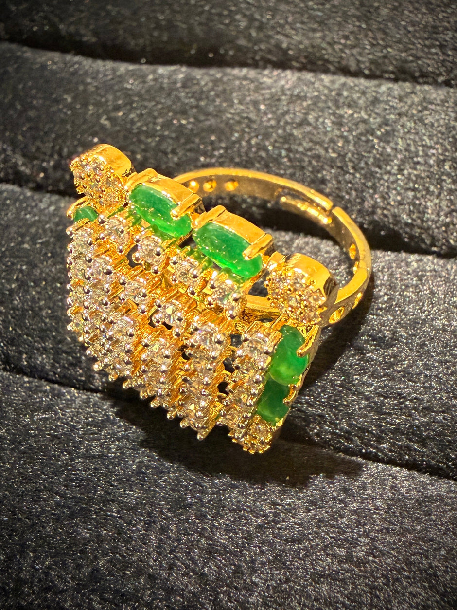 Luxury Multi-Stone Pavé Cocktail Ring