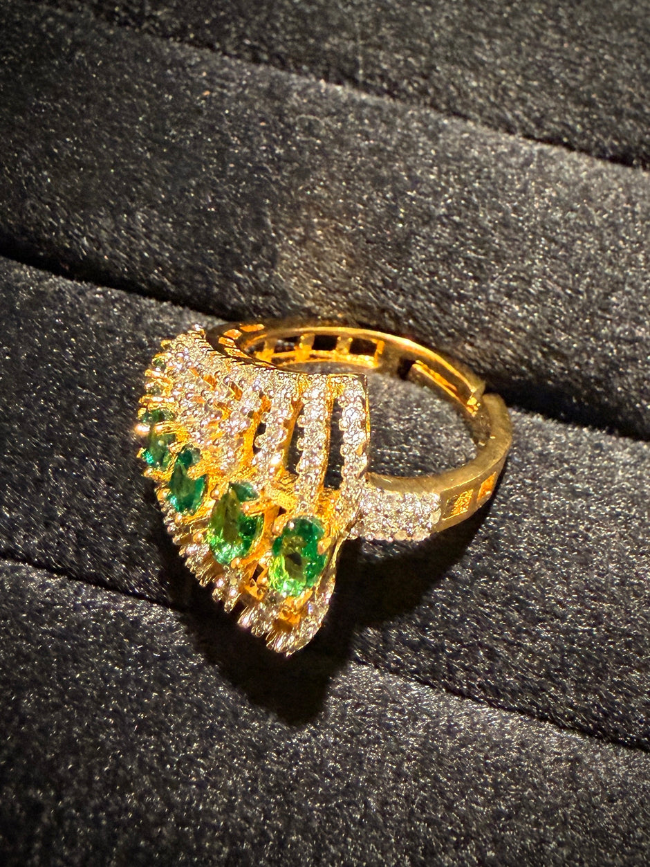 Royal Flared Cluster Designer Ring