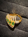 Royal Flared Cluster Designer Ring