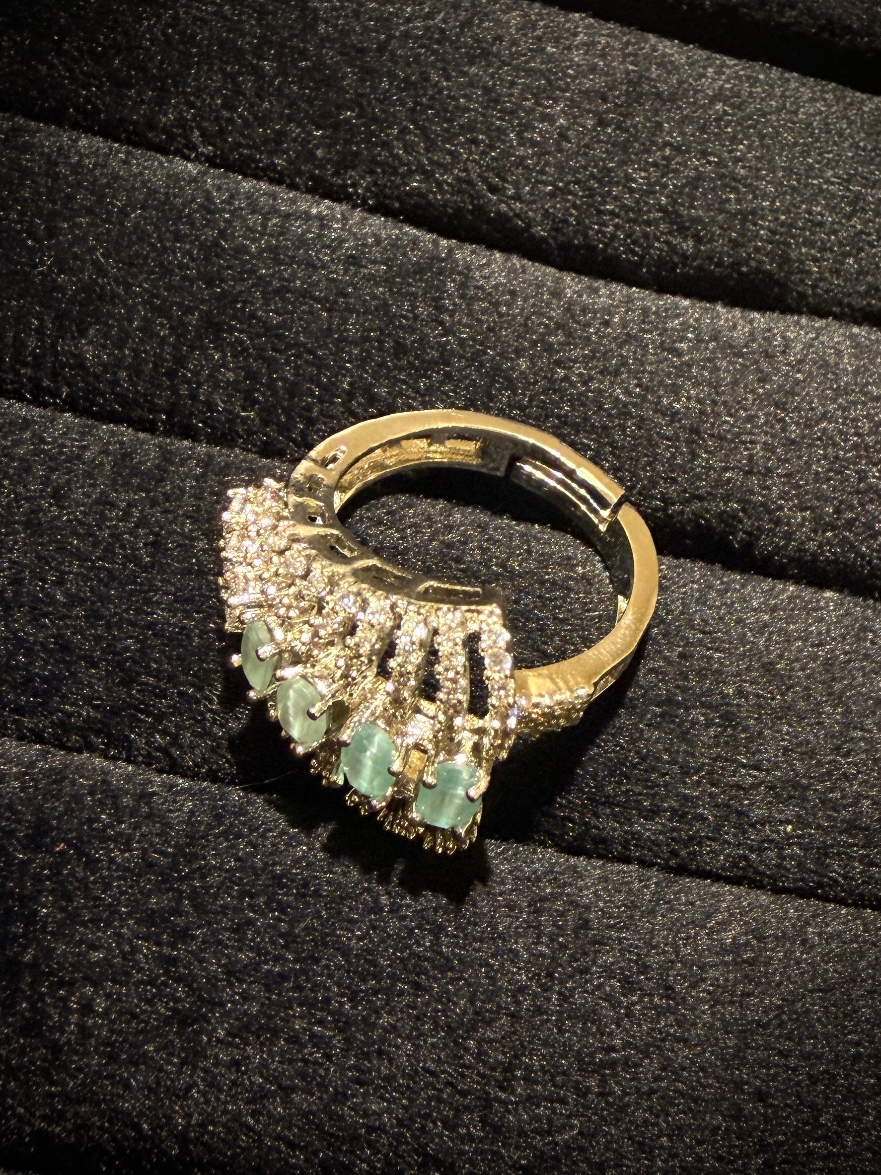 Royal Flared Cluster Designer Ring