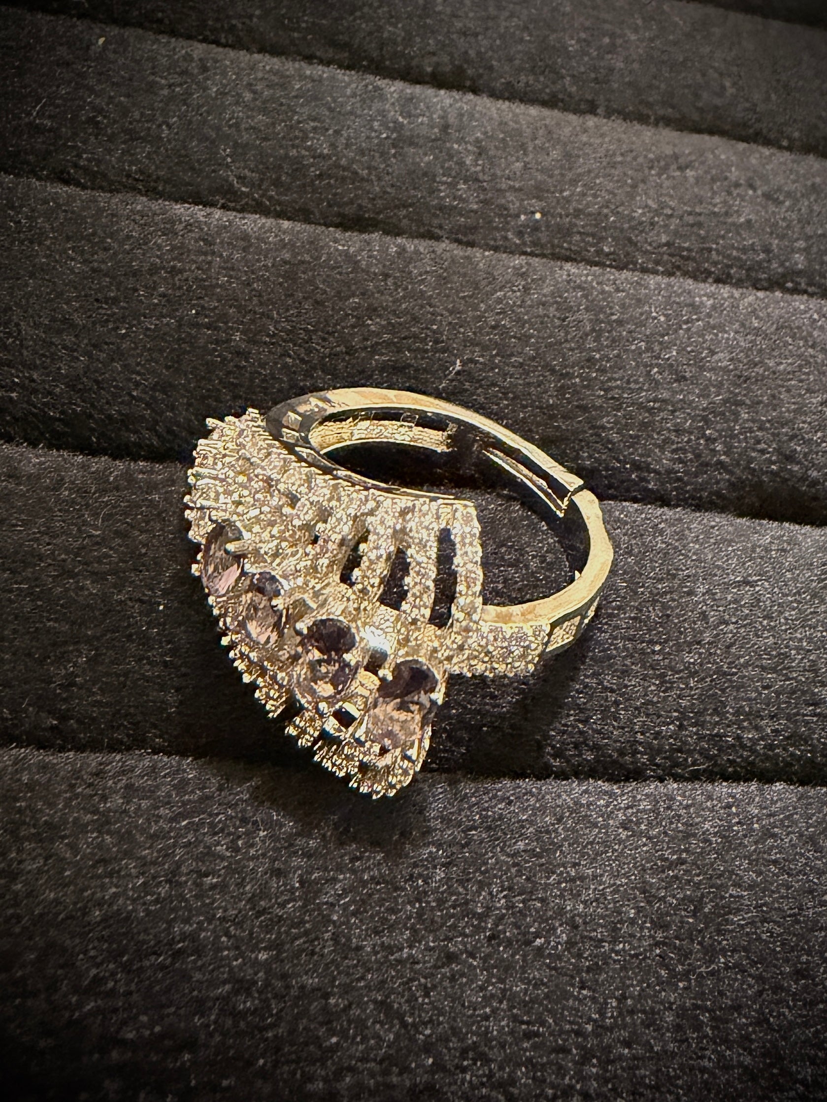 Royal Flared Cluster Designer Ring