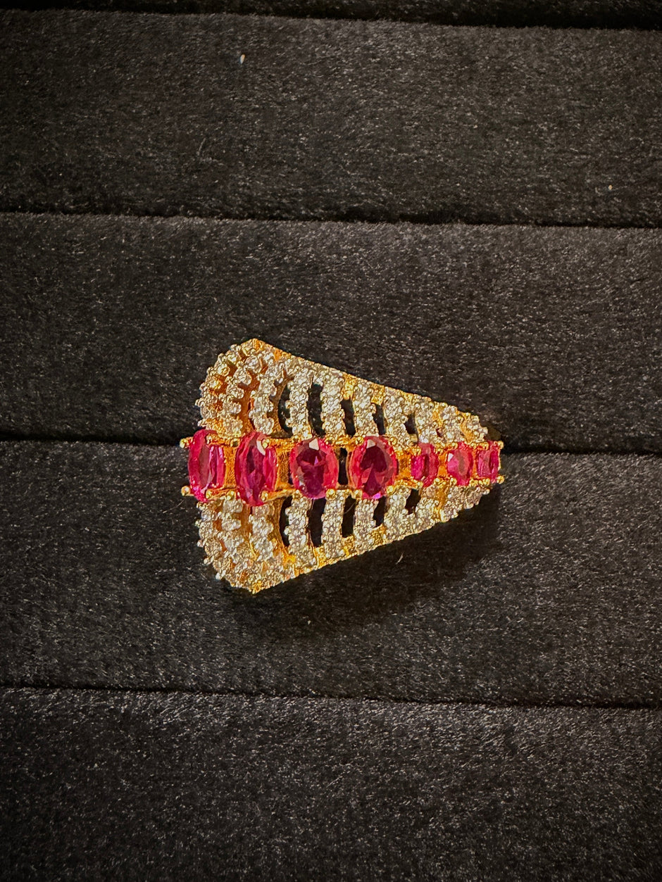 Royal Flared Cluster Designer Ring