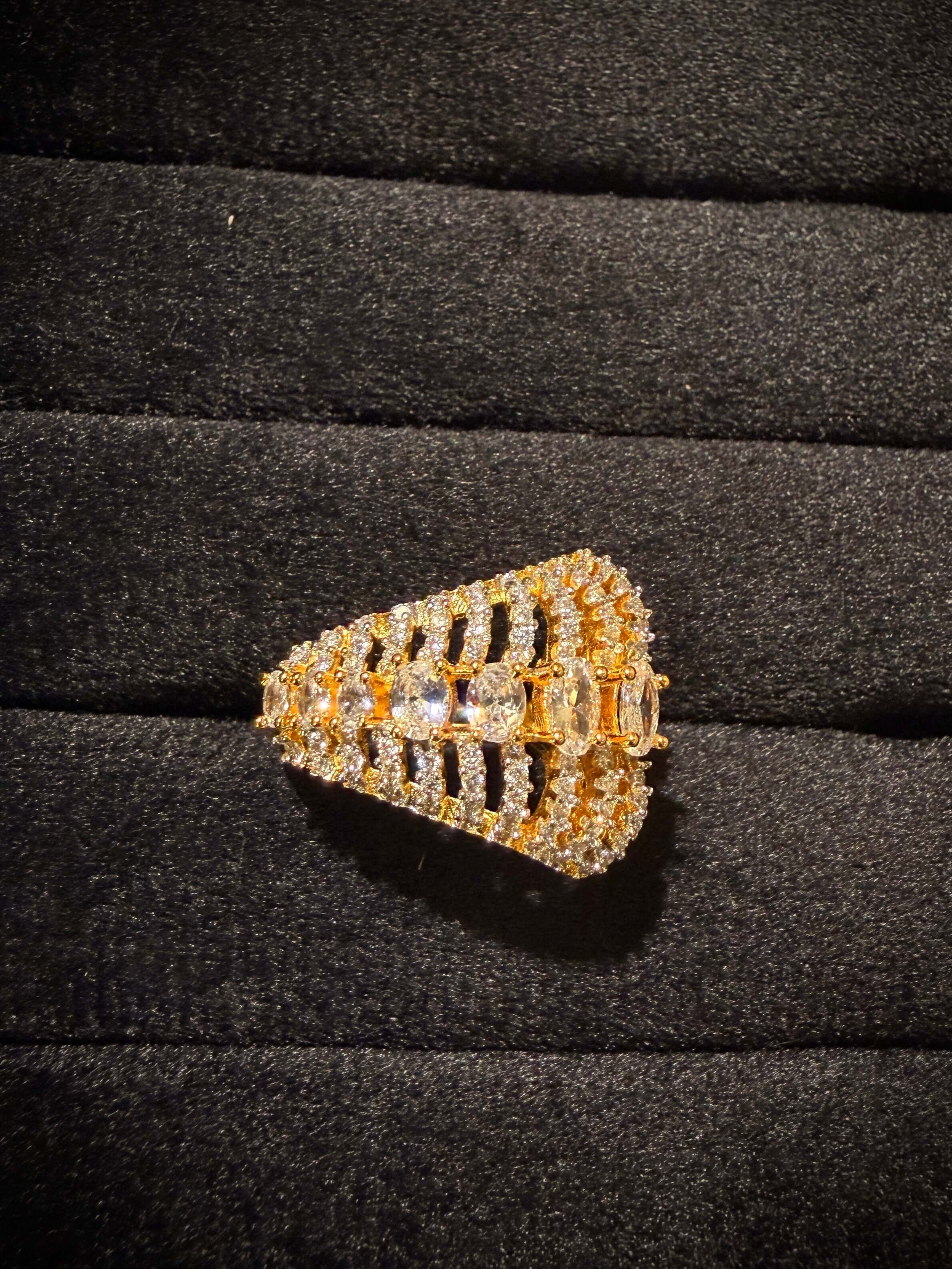 Royal Flared Cluster Designer Ring