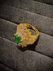 Royal Floral Sunburst Cocktail Halo Ring