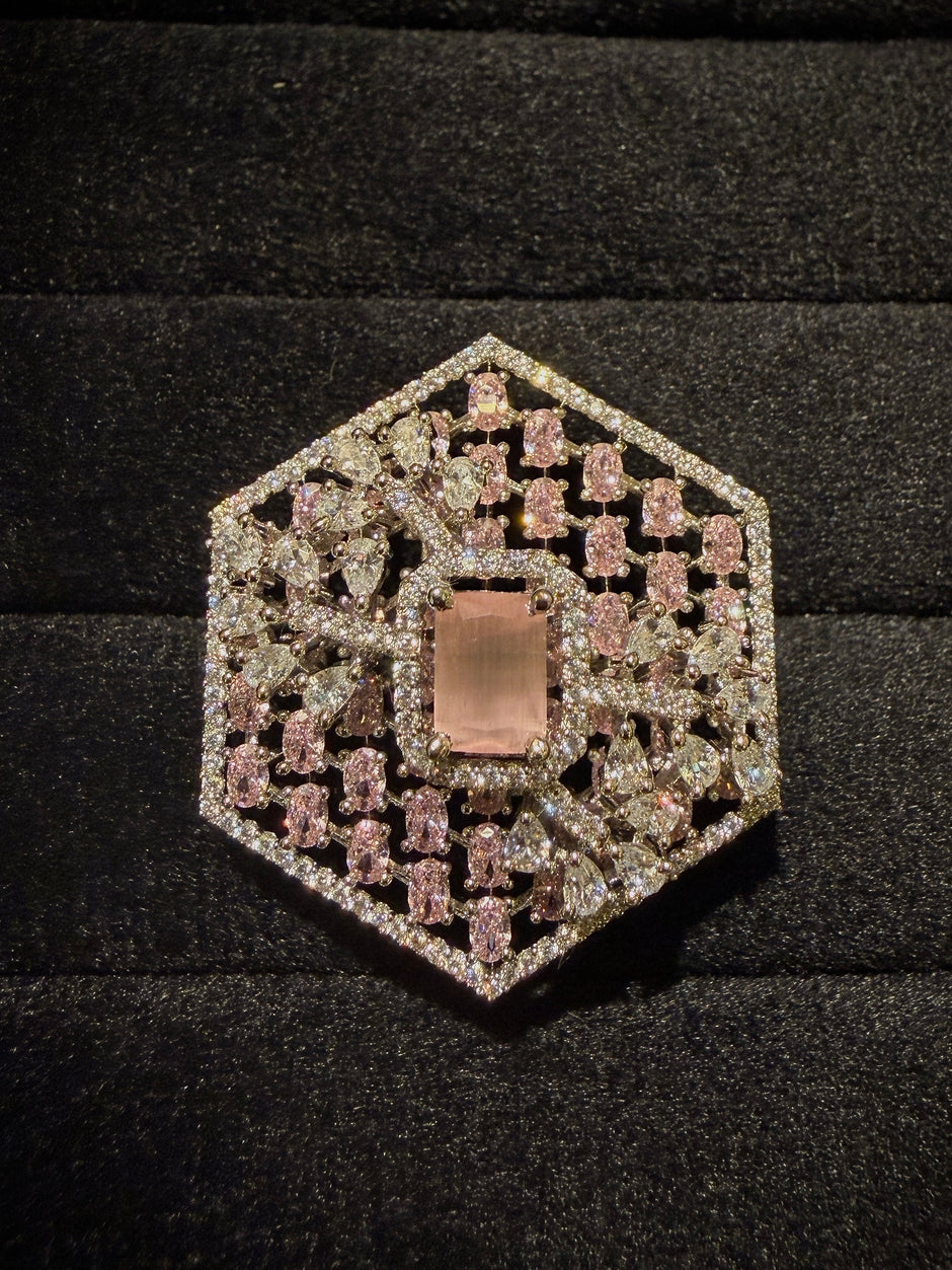 Royal Hexagon Multi-Stone Cocktail Ring